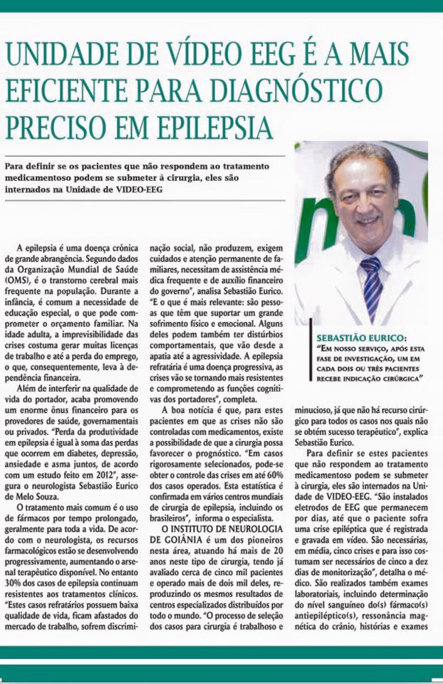 Diagnóstico e Cirurgia de Epilepsia Dr Sebastião Eurico de Melo Souza